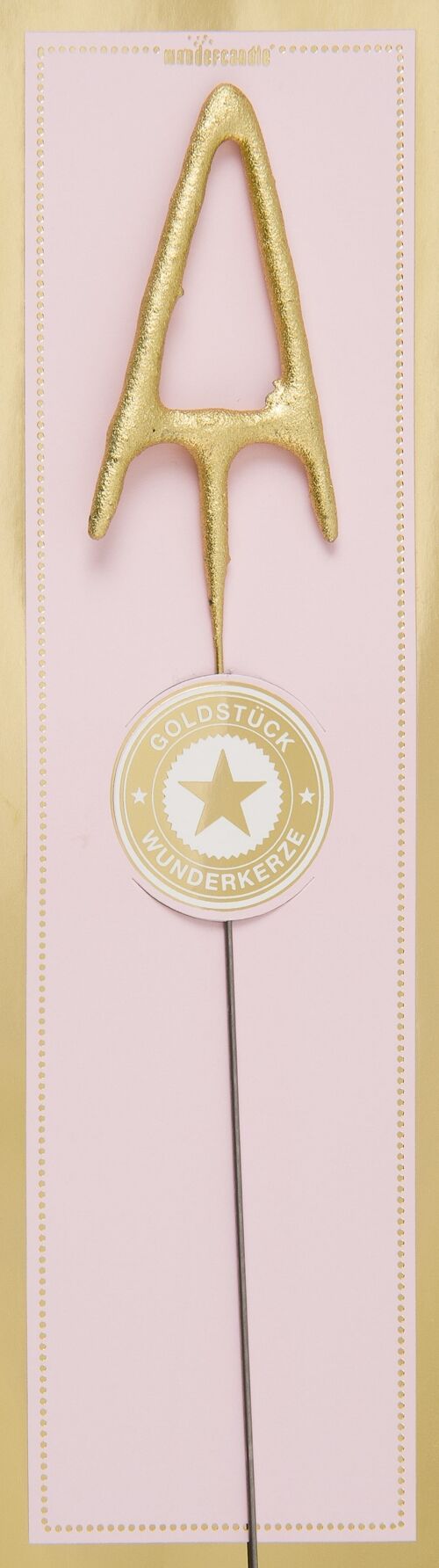 A gold Goldstück pink Wondercandle® classic