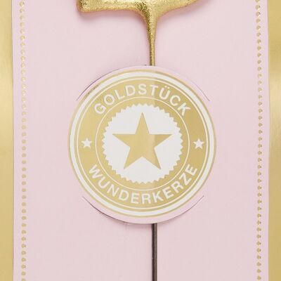 D gold Goldstück pink Wondercandle® classic