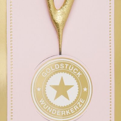 V gold Gold piece pink Wondercandle® classic