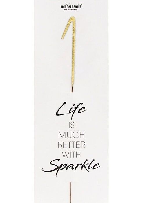 1 gold GIANT Life is much better with sparkle 498 Wondercandle®