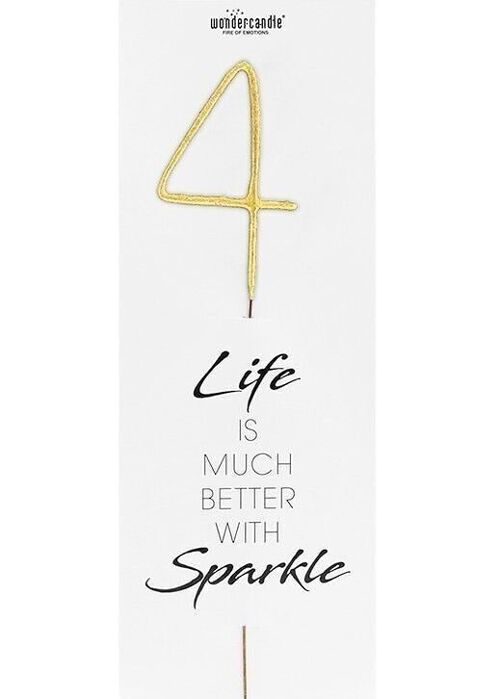 4 gold GIANT Life is much better with sparkle 498 Wondercandle®