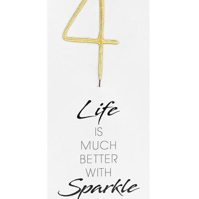 4 gold GIANT Life is much better with sparkle 498 Wondercandle®