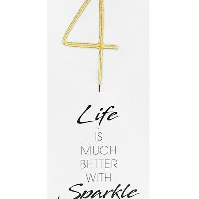 4 gold GIANT Life is much better with sparkle 498 Wondercandle®