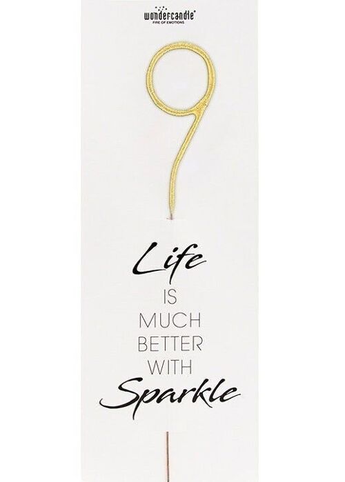 9 gold GIANT Life is much better with sparkle 498 Wondercandle®