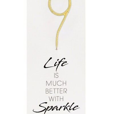 9 gold GIANT Life is much better with sparkle 498 Wondercandle®