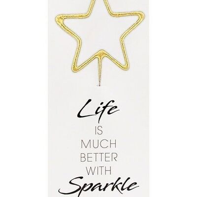 Stern gold GIANT Life is much better with sparkle 498 Wondercandle®
