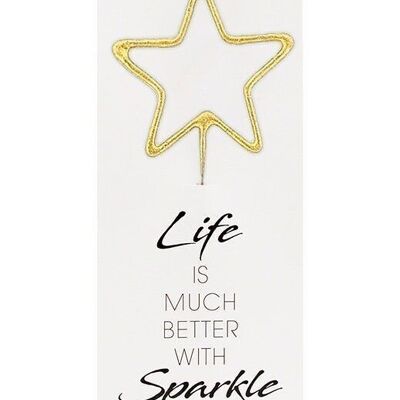 Star gold GIANT Life is much better with sparkle 498 Wondercandle®