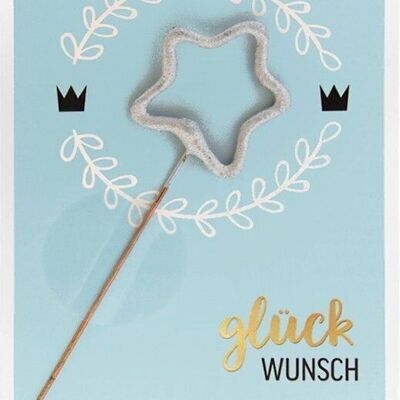 Glückwunsch hellblau Mini Wondercard #287