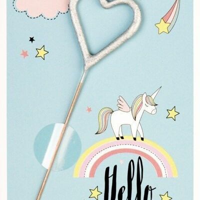 Hello unicorn blue 267 mini wonder card