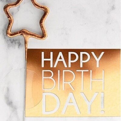 Happy Birthday 437 marble Mini Wondercard