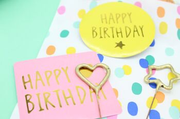 Happy Pink Birthday Greetings Mini Wondercard 6