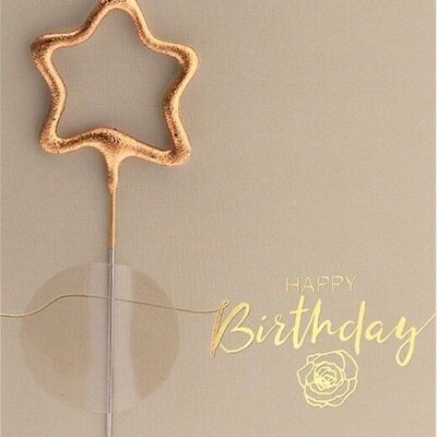 Joyeux anniversaire sable Salutations d'anniversaire Mini Wondercard