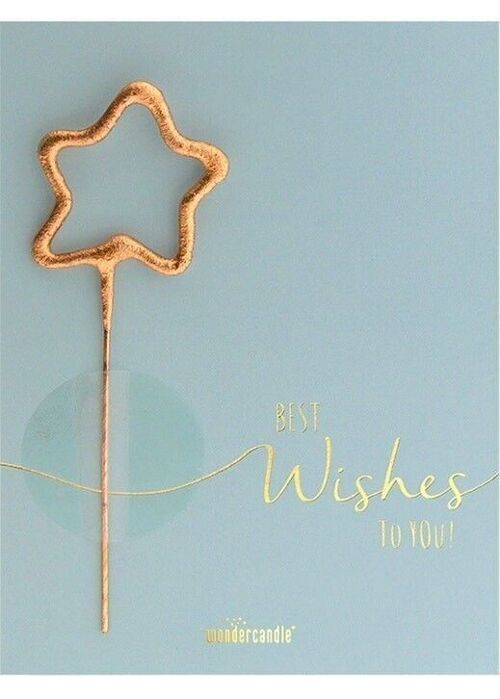 Best Wishes blau Birthday Greetings Mini Wondercard