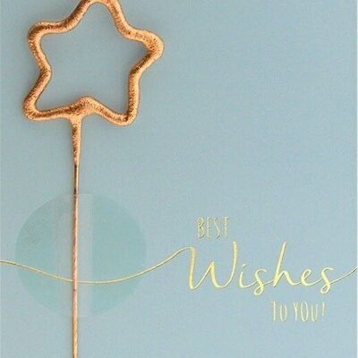 Best Wishes blau Birthday Greetings Mini Wondercard