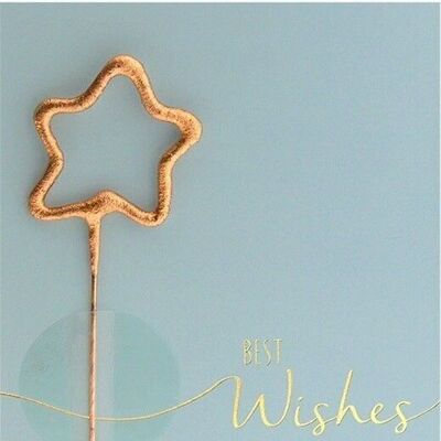 Best Wishes Blue Birthday Greetings Mini Wondercard