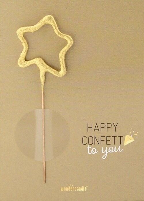 Happy Confetti Craft Paper Mini Wondercard