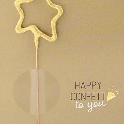 Happy Confetti Craft Paper Mini Wonder Card