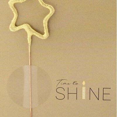 Mini tarjeta Wonder de papel artesanal Time to Shine