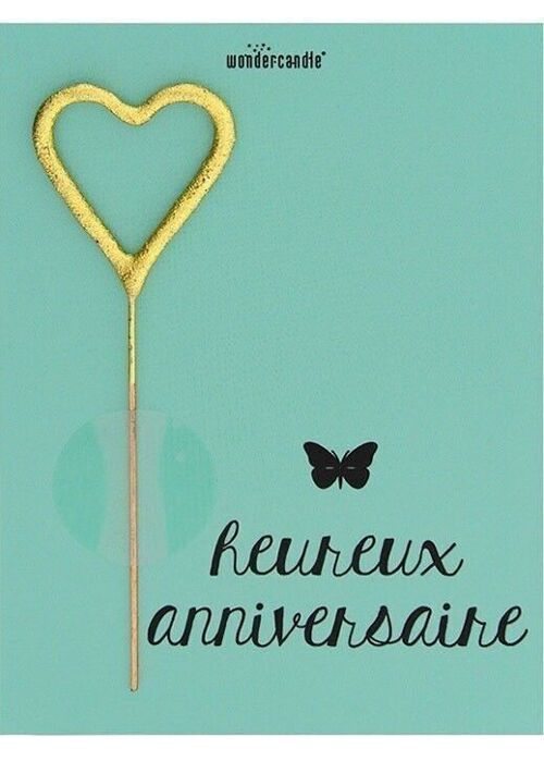 heureux anniversaire pastell bleu clair Mini Wondercard