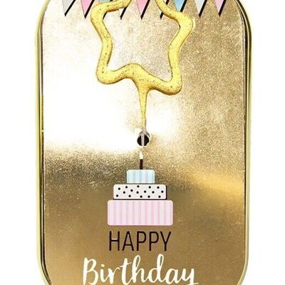 Happy Birthday gold 281 gold glitter wondercake