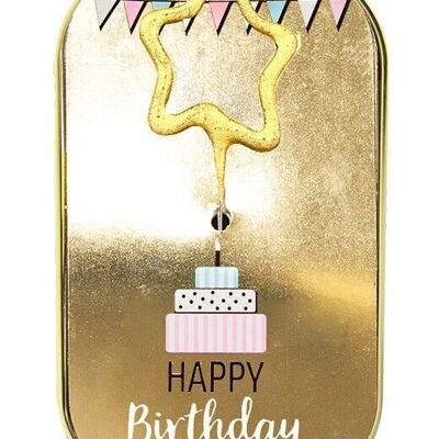 Feliz cumpleaños oro 281 oro brillo Wondercake