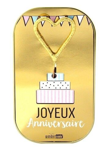 Gâteau Merveilleux Joyeux Anniversaire à Paillettes Dorées 4