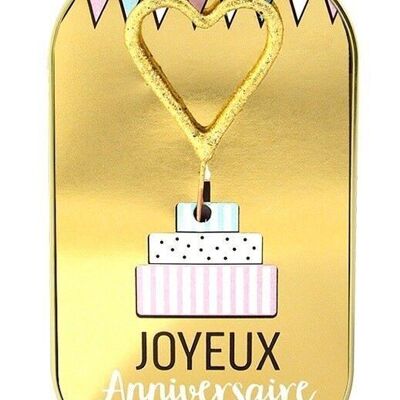 Joyeux Aniversario Gold Glitter Wondercake