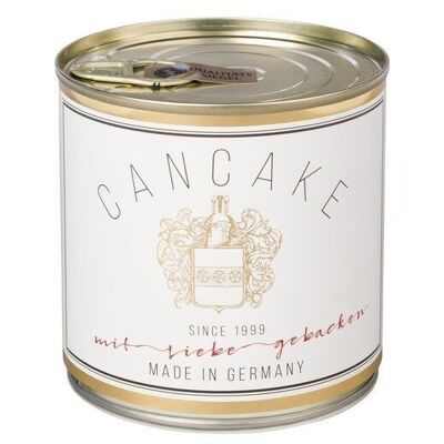 Cancake Champus cake in a tin