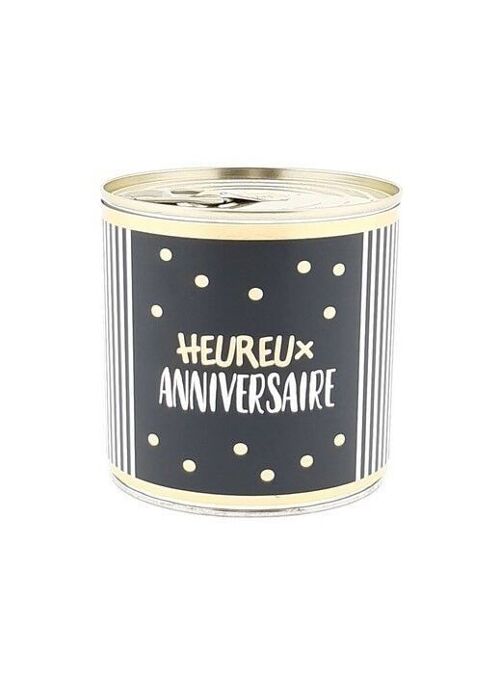 Cancake Heureux Anniversaire noir/or Gâteau Brownie au chocolat