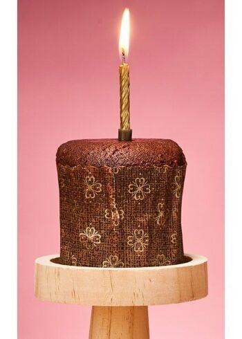Cancake Happy Birthday Brownie à paillettes dorées 6