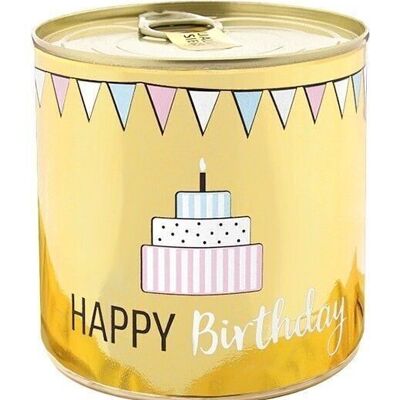 Cancake Happy Birthday Gold Glitter Brownie