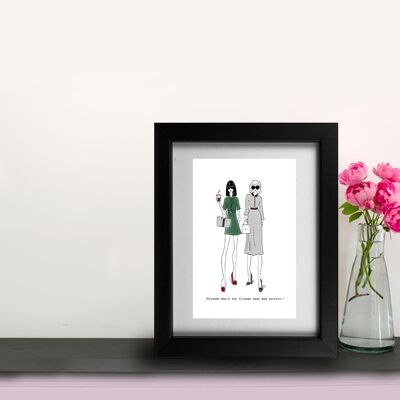Migliori amiche: stampa con cornice GG