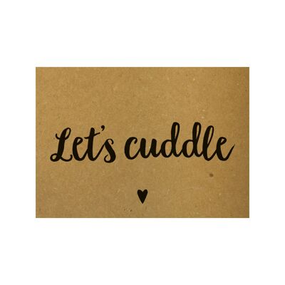 Postcard Let's cuddle