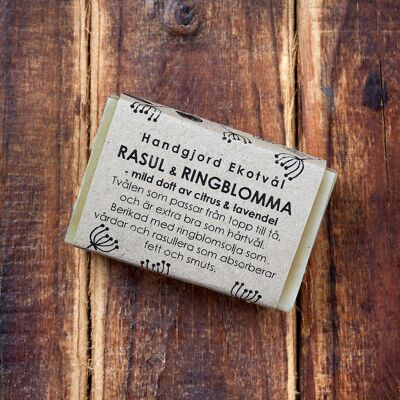 Eco Savon Rhassoul & Calendula - doux parfum d'agrumes & lavande 40 g