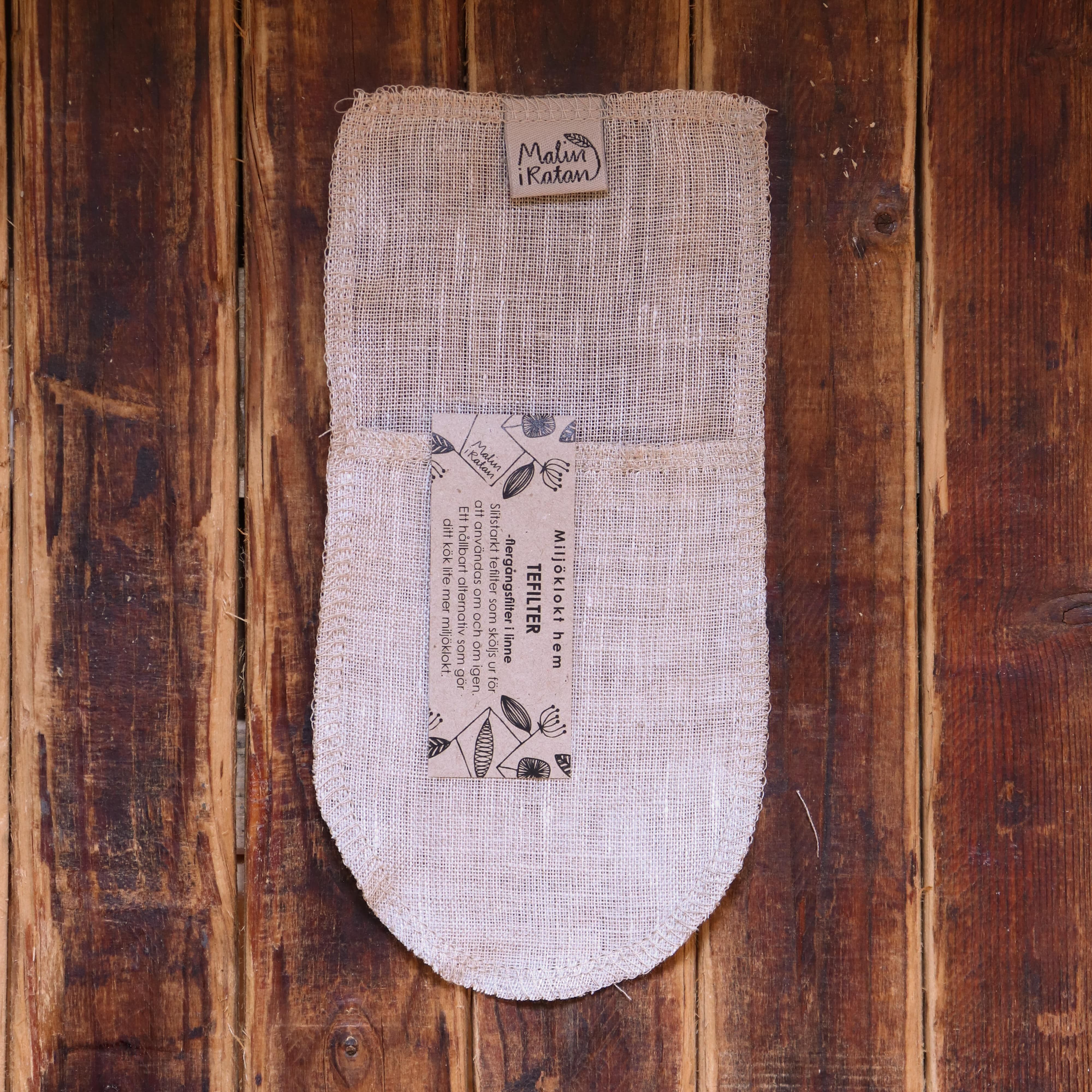 Wiederverwendbarer Teefilter aus Leinen