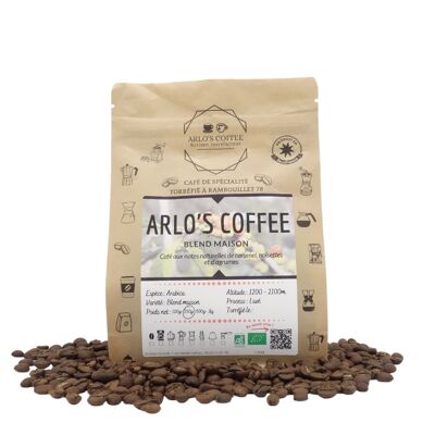 100 GR - ARLO'S COFFEE BIO - Hausmischung - Probe - Getreide oder gemahlen