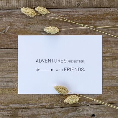 Carte postale : les aventures sont meilleures