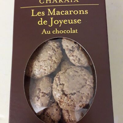 Macarons de Joyeuse au chocolat boite fenêtre 100g