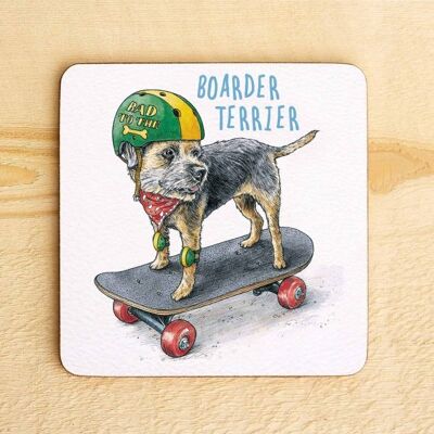 Boarder-Terrier-Untersetzer – Getränke-Untersetzer