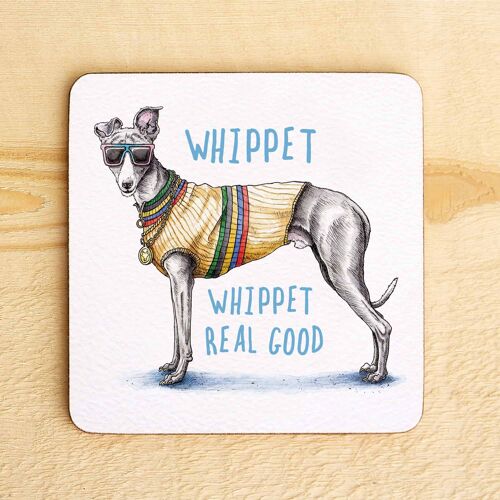 Whippet Coaster - Dog Drinks Coaster - Dog Home Decor