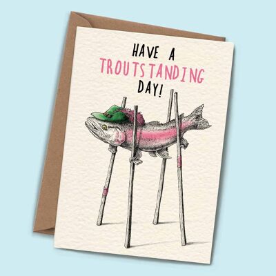 Tarjeta Troutstanding - Tarjeta de cumpleaños