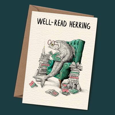 Well Read Herring Card - Tarjeta para todos los días