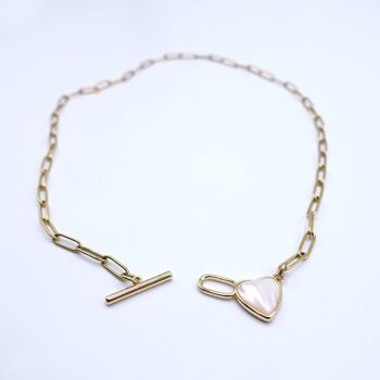 Collier coeur en nacre 4