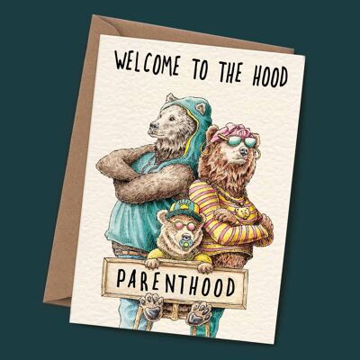 Tarjeta de paternidad - Tarjeta de nuevo bebé - Tarjeta de nuevos padres