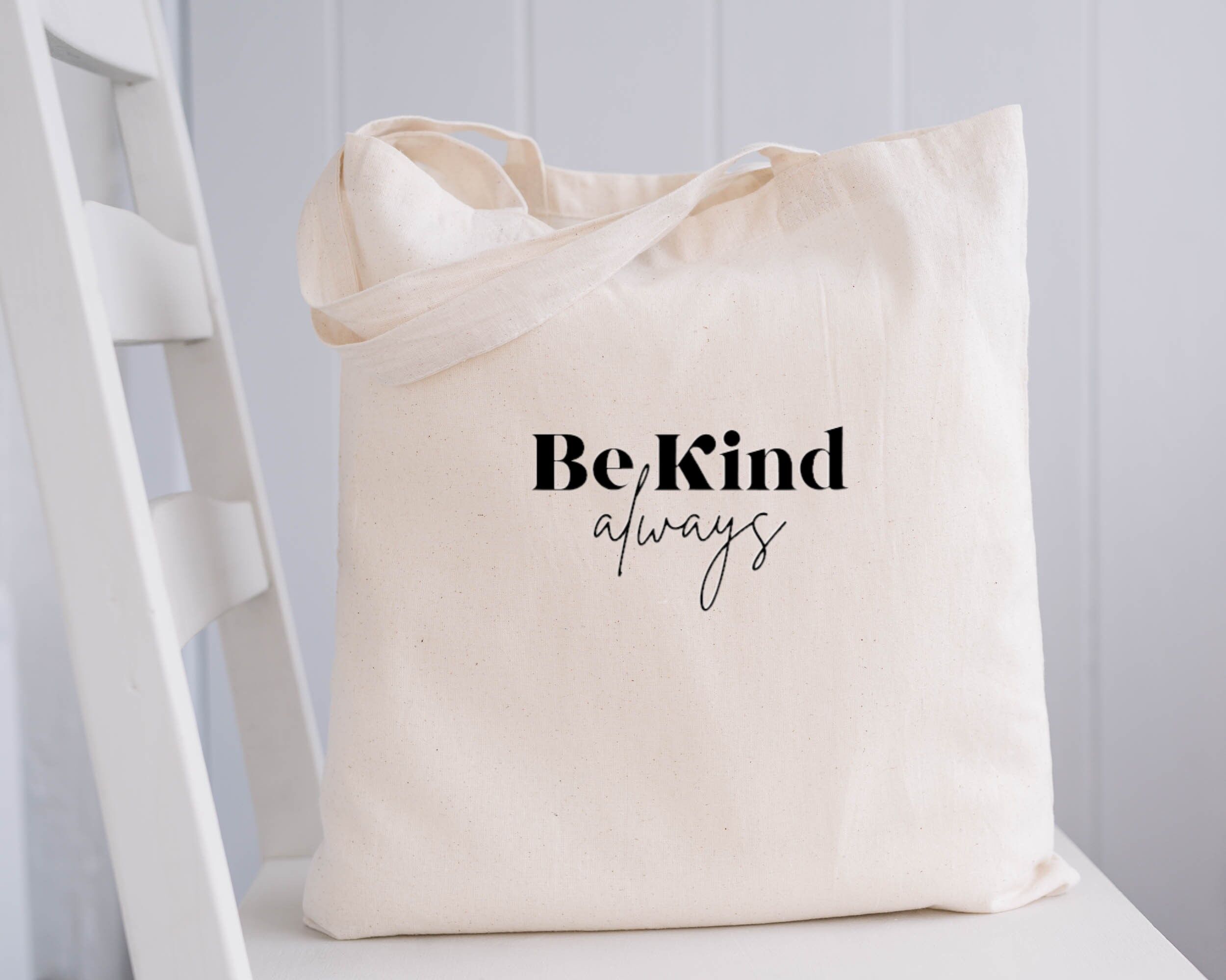 Sii gentile sempre. Borsa tote in 100% cotone biologico naturale