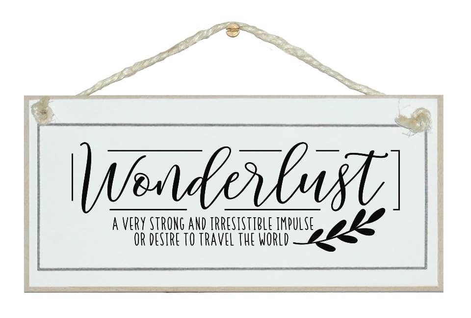 Wonderlust Definizione Home Segni generali