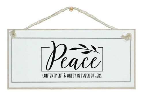 Peace Definition Home General Signs