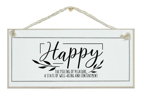 Happy Definition Home General Signs