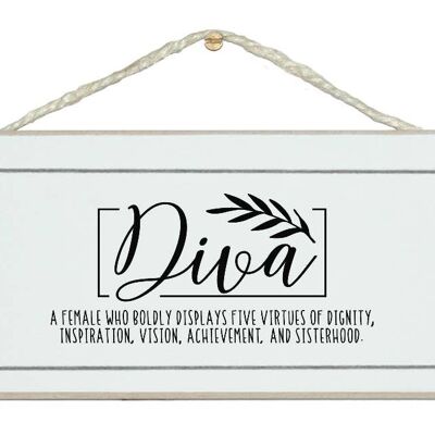 Diva Definition Ladies Signs
