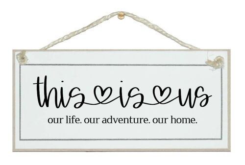 This is Us Our Adventure Scroll Farmhouse Home Signs